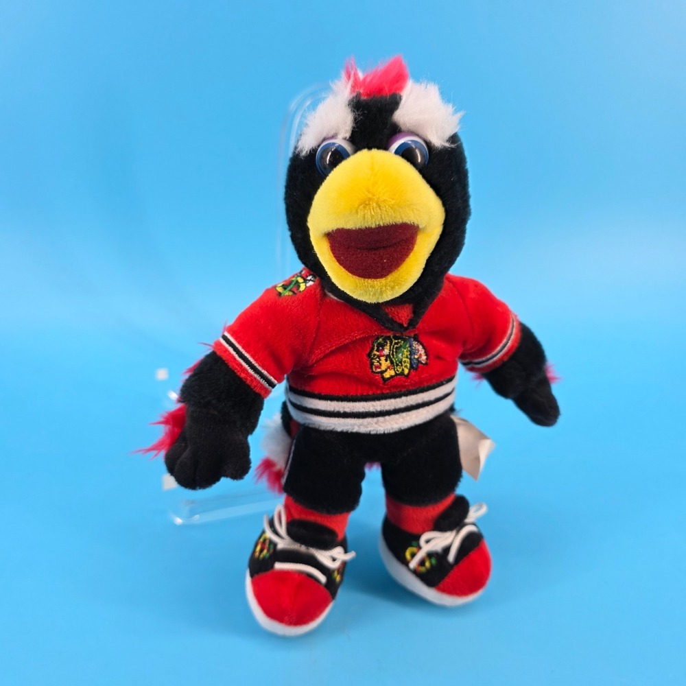 Chicago Blackhawks‎ Tommy Hawk Mascot Plush Forever Collectibles NHL Red Jersey